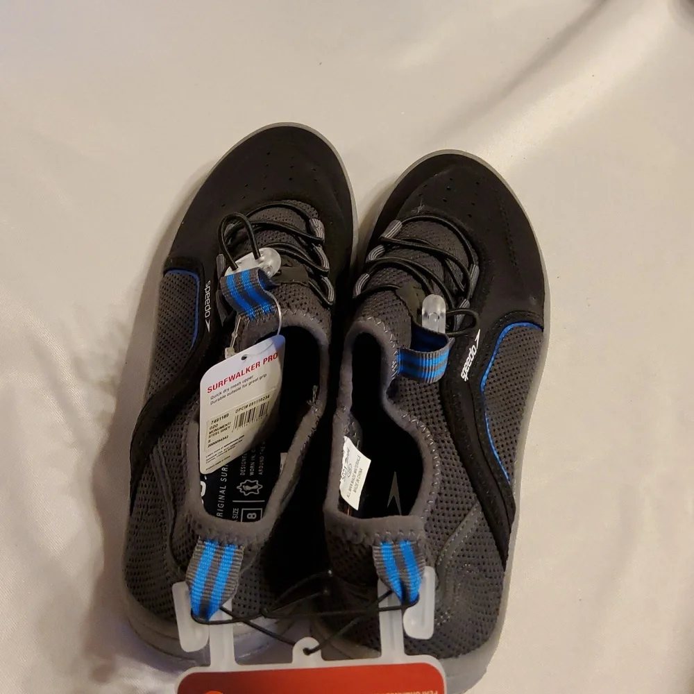 Speedo Men's Surfwalker Water Shoes - Gray/Black - Picture 6 of 6
